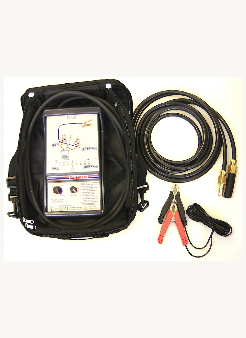 CarbMate carburetor synchronization equipment used for ROTAX carburetor balance checks